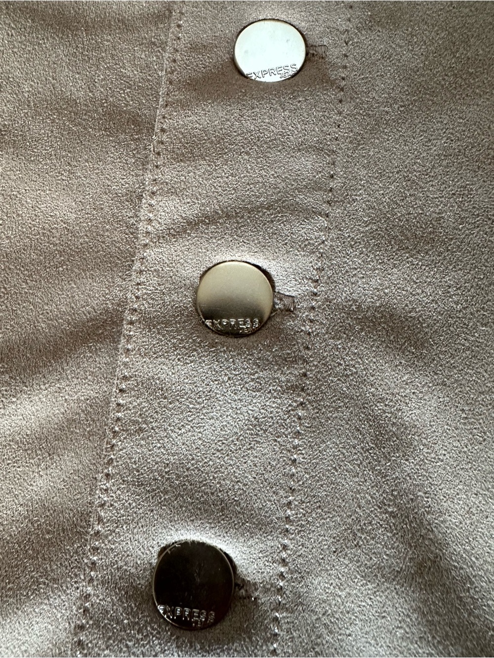 Express Camel Button-Front Mini Skirt - Picture 5 of 7